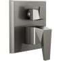 Delta Trillian 14 Series Pressure Balanced Valve Trim with 3 Function Diverter for Two Shower Applications - Less Rough-In Lumicoat Black Stainless