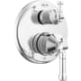 Delta Broderick 14 Series Pressure Balanced Valve Trim with Integrated 3 Function Diverter for Two Shower Applications - Less Rough-In Lumicoat Chrome