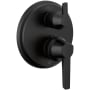 Delta Galeon 14 Series Pressure Balanced Valve Trim with Integrated 6 Function Diverter for Three Shower Applications - Less Rough-Inve Matte Black