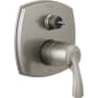 Delta Stryke 14 Series Pressure Balanced Valve Trim with Integrated 6 Function Diverter for Three Shower Applications - Less Rough-In and Handle Lumicoat Stainless