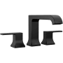 Delta Velum Deck Mounted Roman Tub Filler with Curved Spout - Less Rough In Matte Black