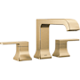 Delta Velum Deck Mounted Roman Tub Filler with Curved Spout - Less Rough In Champagne Bronze