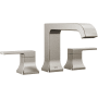 Delta Velum Deck Mounted Roman Tub Filler with Curved Spout - Less Rough In Brilliance Stainless