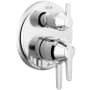Delta Galeon 17 Series Pressure Balanced Valve Trim with Integrated Volume Control and 3 Function Diverter for Two Shower Applications - Less Rough-In Lumicoat Chrome