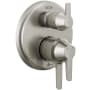 Delta Galeon 17 Series Pressure Balanced Valve Trim with Integrated Volume Control and 3 Function Diverter for Two Shower Applications - Less Rough-In Lumicoat Stainless