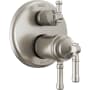 Delta Broderick 17T Series Thermostatic Valve Trim with Integrated Volume Control and 6 Function Diverter for Three Shower Applications - Less Rough-In Lumicoat Stainless