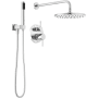 Delta Modern Round Non Shared Function Shower System Package with 1.75GPM Single Function Shower Head and Hand Shower - Less Rough-In
 Chrome