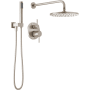 Delta Modern Round Non Shared Function Shower System Package with 1.75GPM Single Function Shower Head and Hand Shower - Less Rough-In
 SpotShield Brushed Nickel