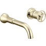 Delta Trinsic 1.2 GPM Wall Mounted Bathroom Faucet with Wheel Handle - Less Drain Assembly and Rough-In Valve Brilliance Polished Nickel