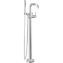 Delta Trinsic Floor Mounted Tub Filler with Integrated Diverter and Hand Shower - Less Rough-In Valve Chrome