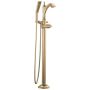 Delta Dorval Floor Mounted Tub Filler with Integrated Diverter and Hand Shower - Less Rough In Champagne Bronze