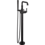 Delta Broderick Floor Mounted Tub Filler with Hand Shower - Less Handle and Rough-In Matte Black