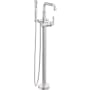 Delta Broderick Floor Mounted Tub Filler with Hand Shower - Less Handle and Rough-In Lumicoat Chrome