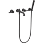 Delta Broderick Two Handle Wall Mounted Tub Filler with Hand Shower - Less Handles and Rough-In Matte Black