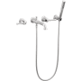 Delta Broderick Two Handle Wall Mounted Tub Filler with Hand Shower - Less Handles and Rough-In Lumicoat Chrome