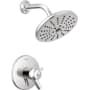 Delta Trinsic Tempassure 17T Series Dual Function Thermostatic Shower Only with H2Okinetic Shower Head and Integrated Volume Control - Less Rough-In Valve Chrome