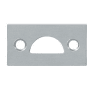 Deltana 1-7/8" Tall Mortise Strike Plate for Surface Bolts Satin Chrome