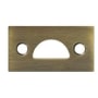 Deltana 1-7/8" Tall Mortise Strike Plate for Surface Bolts Antique Brass