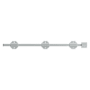 Deltana Solid Brass 18" Modern Surface Bolt Polished Chrome