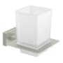 Deltana Modern Glass Tumbler with Solid Brass Mount from the 55D Series Satin Nickel