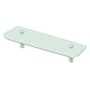 Deltana 15-3/4" Glass Shampoo Shelf with Solid Brass Mounts Polished Nickel