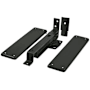 Deltana 3-3/4" x 9-1/4" Solid Brass Plain Bearing Surface Mount Double Action Floor Hinge - Single Hinge Black