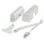 Deltana Aluminum Adjustable Size 1-4 Surface Mount Commercial Door Closer White