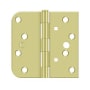 Deltana 4" x 4" 5/8" Radius Corner Plain Bearing Mortise Hinge - Pair Zinc Chromate