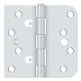 Deltana 4 x 4 Plain Bearing 5/8" Radius Corner Full Mortise Hinge - Pair Prime Coated White