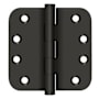 Deltana 4" x 4" Solid Brass 5/8" Radius Corner Plain Bearing Full Mortise Hinge - Pair Oil Rubbed Bronze