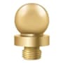 Deltana Decorative Solid Brass Ball Tip Finials for Deltana 6" x 6" Hinge Lifetime Polished Brass