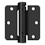 Deltana 3-1/2" x 3-1/2" Ball Bearing 1/4" Radius Corner Spring Hinge - Single Hinge Black