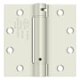 Deltana 4-1/2" x 4-1/2" Square Corner Spring Hinge - Single Hinge Prime Coated White