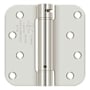 Deltana 4" x 4" Ball Bearing 5/8" Radius Corner Spring Hinge - Single Hinge Polished Nickel