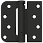 Deltana 4" x 4" Ball Bearing 5/8" Radius Corner, Square Corner Spring Hinge - Single Hinge Black