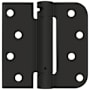 Deltana 4" x 4" Ball Bearing 5/8" Radius Corner, Square Corner Spring Hinge - Single Hinge Black