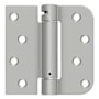 Deltana 4" x 4" Ball Bearing 5/8" Radius Corner, Square Corner Spring Hinge - Single Hinge Brushed Stainless Steel