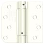 Deltana 4" x 4" Ball Bearing 5/8" Radius Corner, Square Corner Spring Hinge - Single Hinge Prime Coat