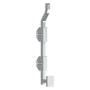 Deltana Solid Brass 10" Modern Offset Surface Bolt Polished Chrome