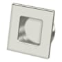 Deltana Solid Brass Heavy Duty 2-3/4" Square Pocket Door Flush Pull Polished Nickel