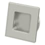 Deltana Solid Brass Heavy Duty 2-3/4" Square Pocket Door Flush Pull Brushed Nickel