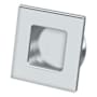 Deltana Solid Brass Heavy Duty 2-3/4" Square Pocket Door Flush Pull Polished Chrome