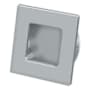 Deltana Solid Brass Heavy Duty 2-3/4" Square Pocket Door Flush Pull Brushed Chrome
