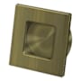 Deltana Solid Brass Heavy Duty 2-3/4" Square Pocket Door Flush Pull Antique Brass
