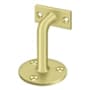 Deltana Solid Brass Curved Arm Hand Rail Bracket Unlacquered Brass