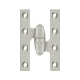 Deltana 5" x 3-1/4" Solid Brass Right Hand Olive Knuckle Hinge with Ball Bearing - 10 Pack Satin Nickel