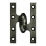 Deltana 5" x 3-1/4" Solid Brass Right Hand Olive Knuckle Hinge with Ball Bearing - 10 Pack Antique Nickel