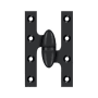 Deltana 5" x 3-1/4" Solid Brass Right Hand Olive Knuckle Hinge with Ball Bearing - 10 Pack Paint Black