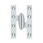 Deltana 5" x 3-1/4" Solid Brass Right Hand Olive Knuckle Hinge with Ball Bearing - 10 Pack Chrome