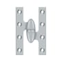 Deltana 5" x 3-1/4" Solid Brass Right Hand Olive Knuckle Hinge with Ball Bearing - 10 Pack Brushed Chrome